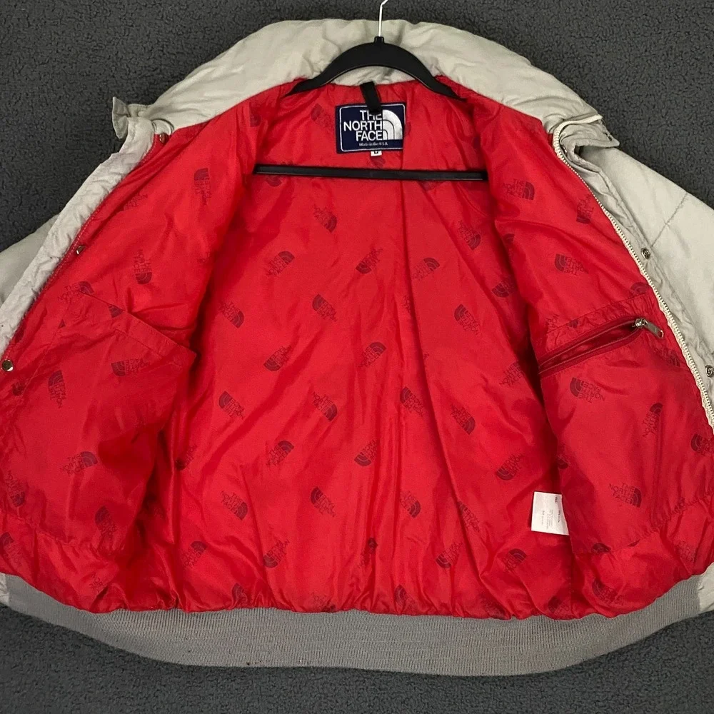 Vintage 80s North Face Jacket Mens Medium Puffer Quilted Bomber Made in USA